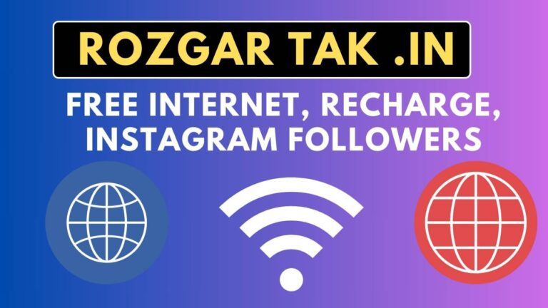 Rozgar Tak .in Free Internet, Recharge, Instagram Followers